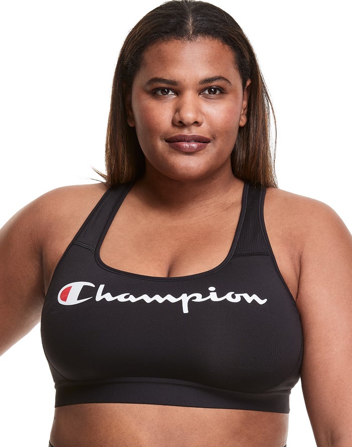 Champion Sport Bh Dames - Zwart - Plus The Absolute Workout Script Logo ( 162370-MDV )